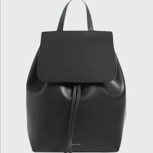 Mansur Gavriel Black Italian Leather Backpack